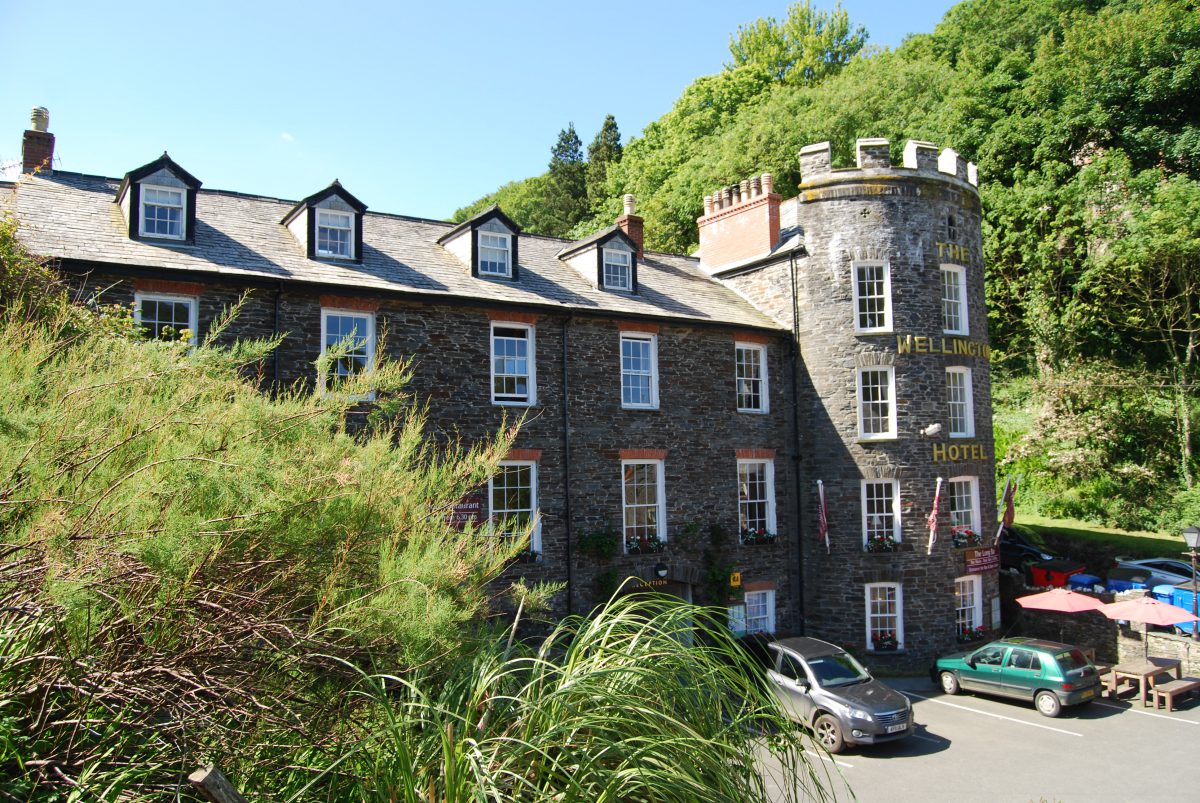 Hotel exterior in the sunshine